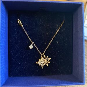 SWAROVSKI STAR PENDANT, ROSE-GOLD TONE PLATED